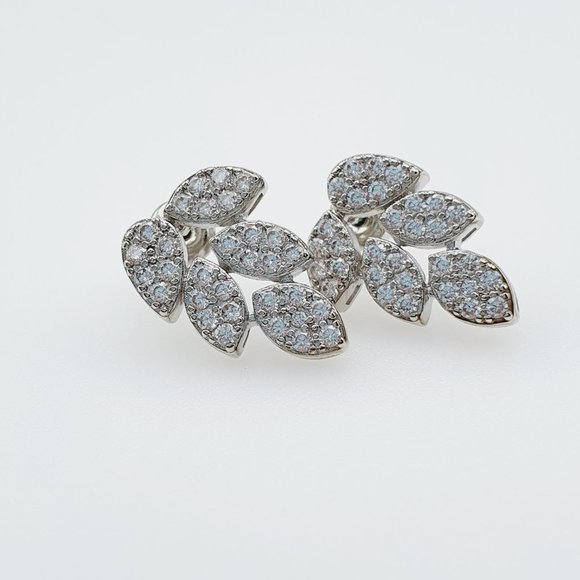 🍂 925 Silver Plated CZ Drop Earrings for Women, FB16FA1071 - Picture 3 of 3